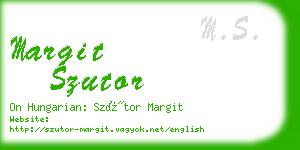 margit szutor business card